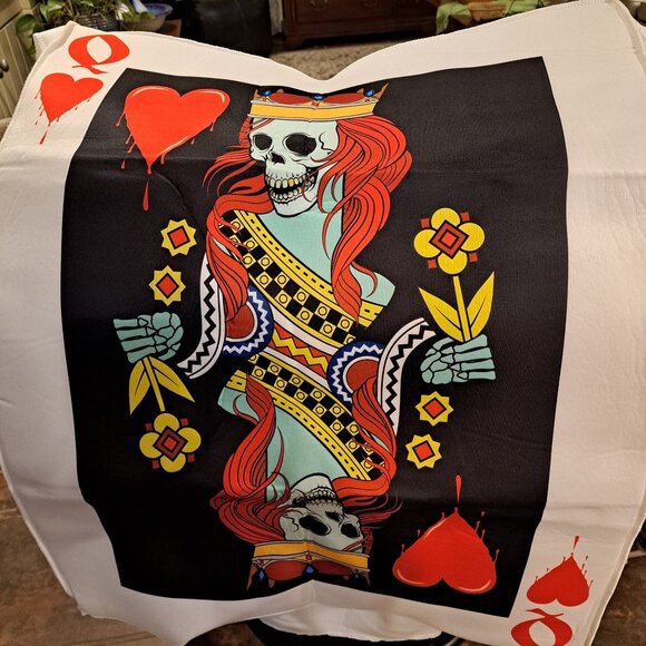 King & Queen of Hearts Couples Halloween 2 Adult Costume OSFM Polyester 32x23" - Picture 3 of 12